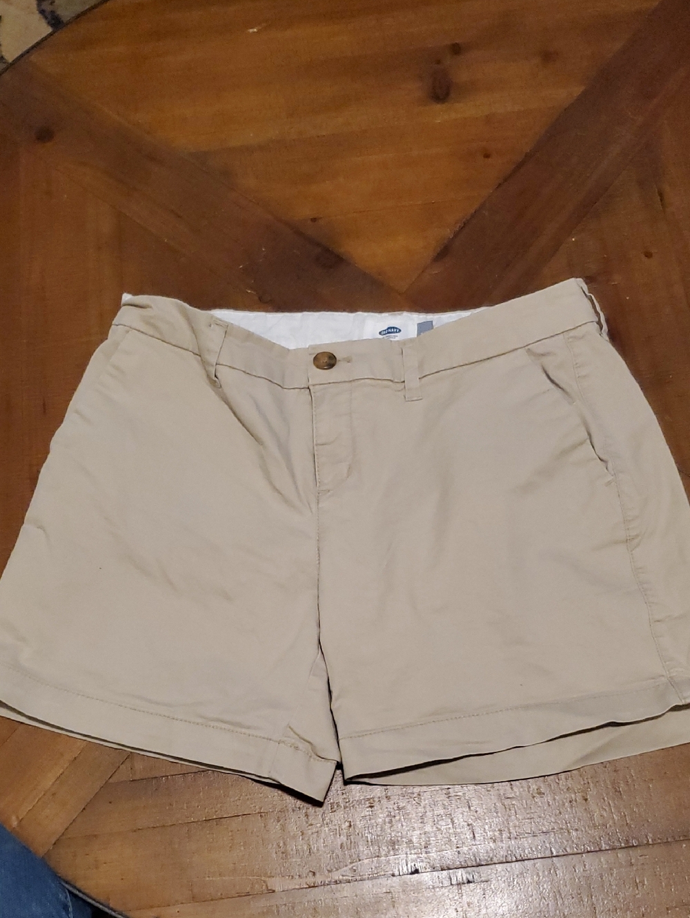 Old Navy Beige High-Rise Chino Shorts